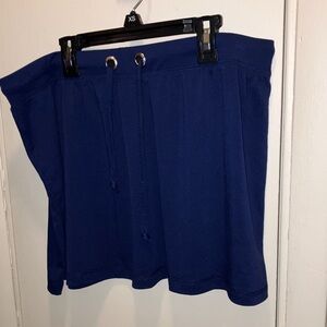 VENUS Blue Skater Skirt Logo Metal Grommets Elastic Drawstring Waist Large